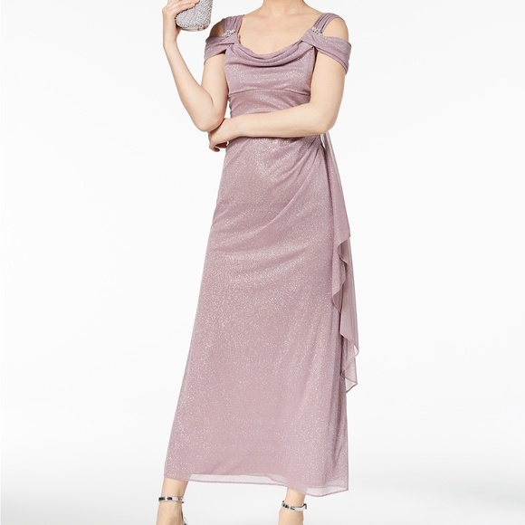 rm richards long cold shoulder dress